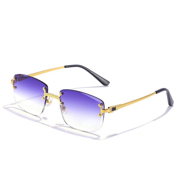 Ray - Rimless Square Sunglasses with Gradient Lens