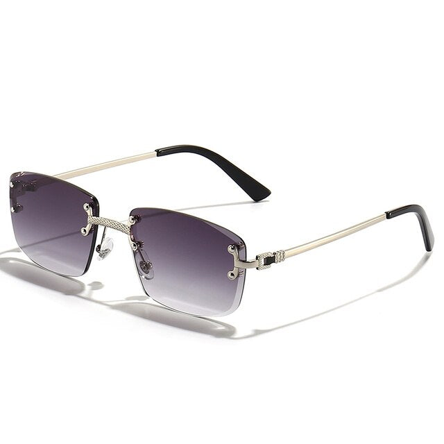 Ray - Rimless Square Sunglasses with Gradient Lens