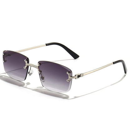 Ray - Rimless Square Sunglasses with Gradient Lens