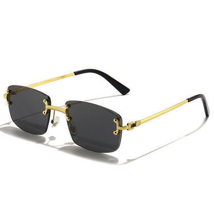 Ray - Rimless Square Sunglasses with Gradient Lens