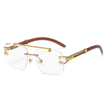 Ray - Rimless Square Sunglasses with Gradient Lens