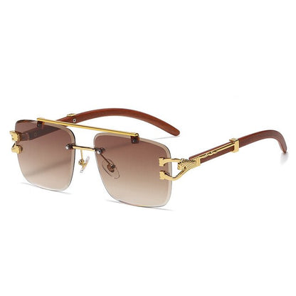 Ray - Rimless Square Sunglasses with Gradient Lens