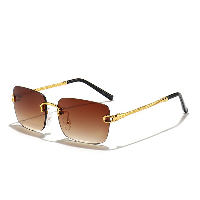 Ray - Rimless Square Sunglasses with Gradient Lens
