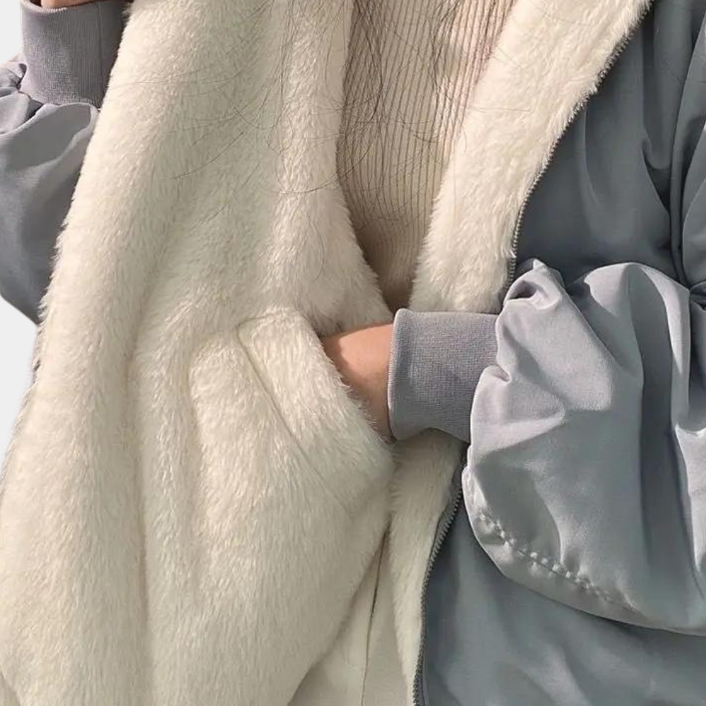 Celia - Oversized women's winter coat with fleece lining