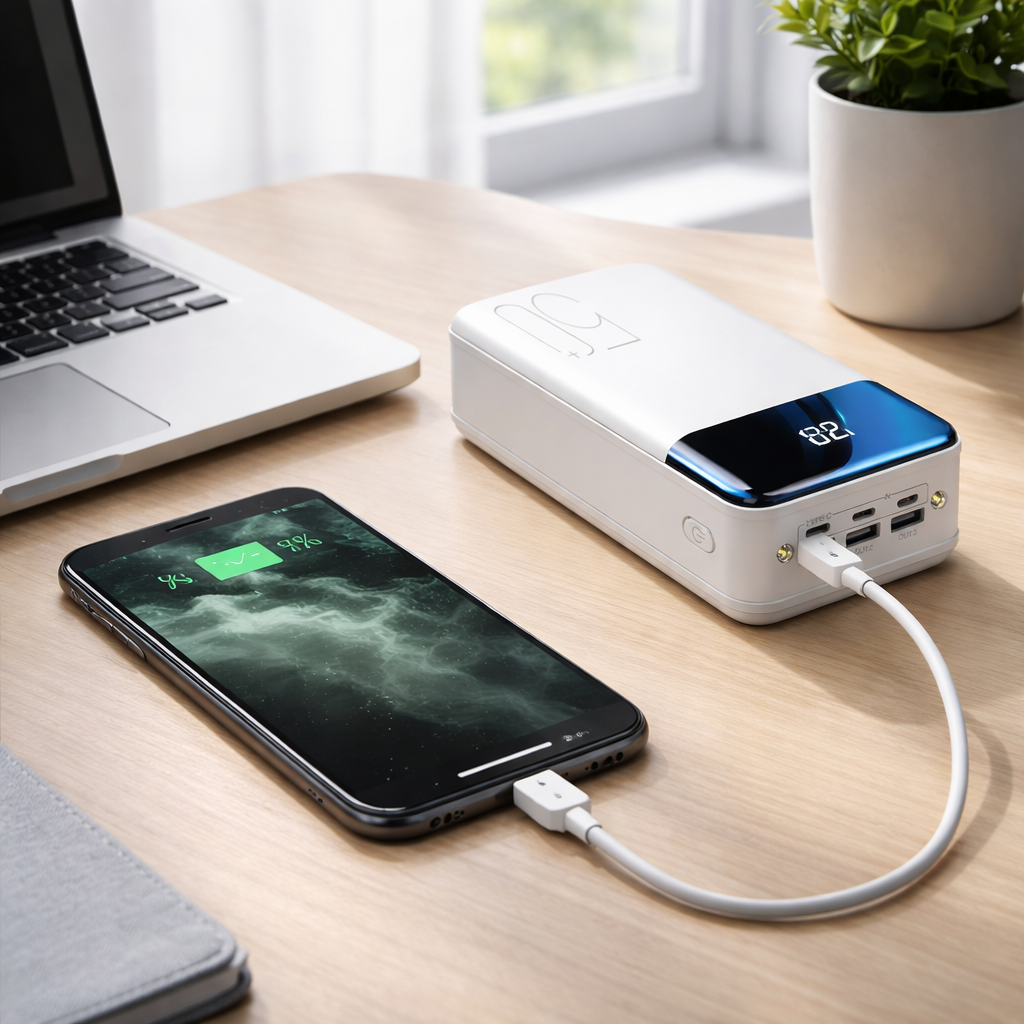 50,000 mAh Power Bank | Fast Charging, High Capacity | Devices