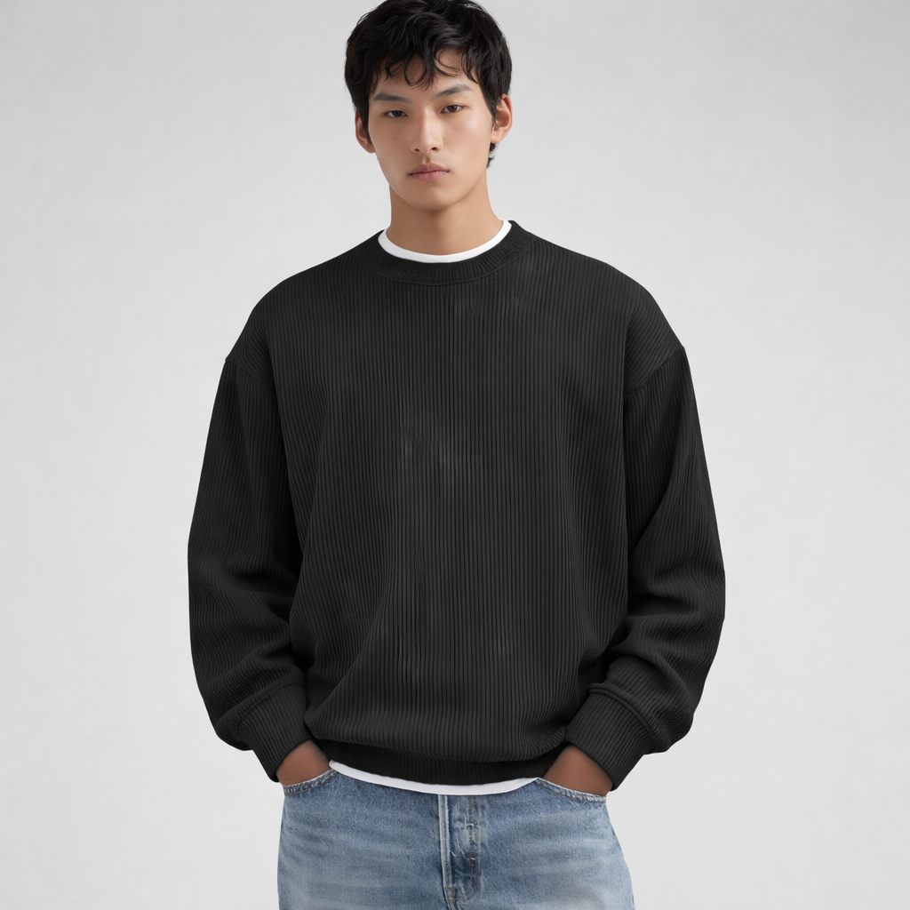 Men's turtleneck, elegant solid knit