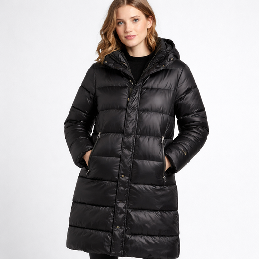 Chaqueta de invierno para mujer con relleno de plumas