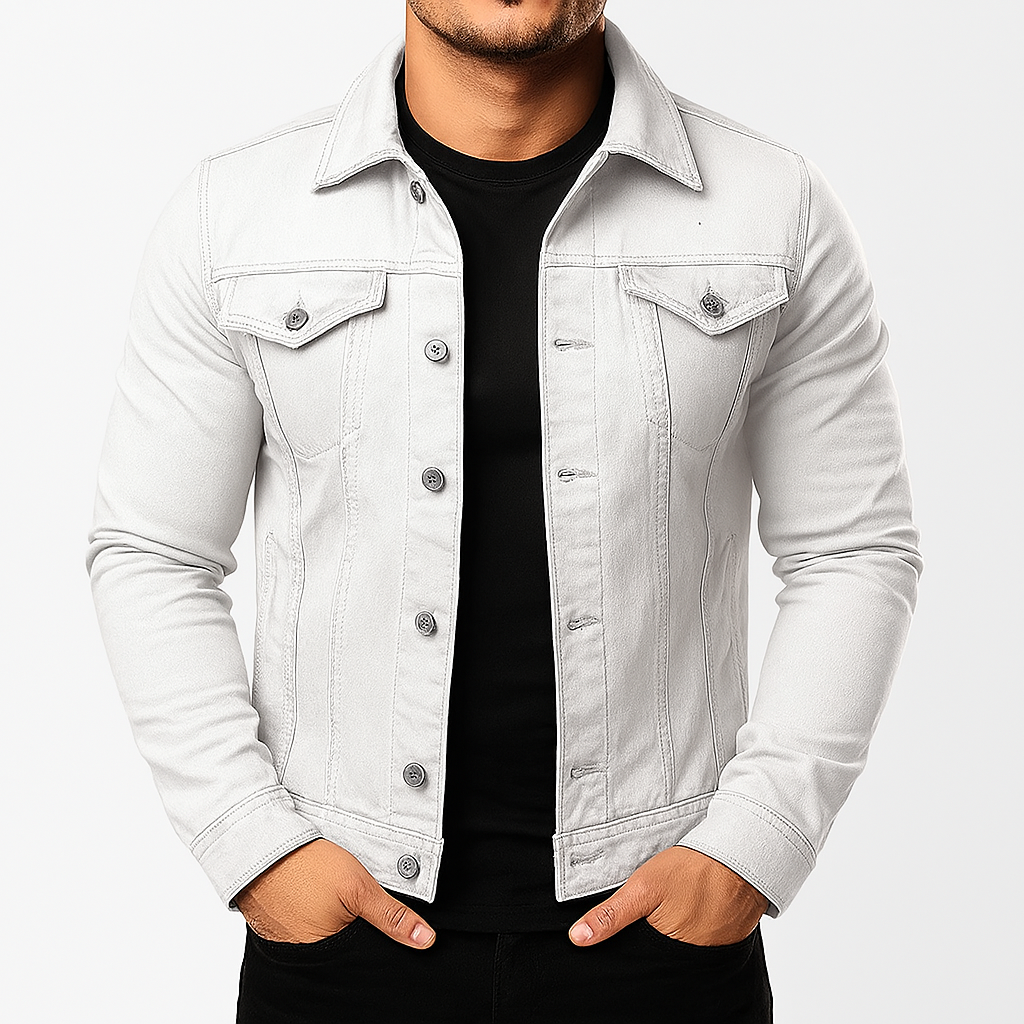 Men's Casual Plain Denim Jacket