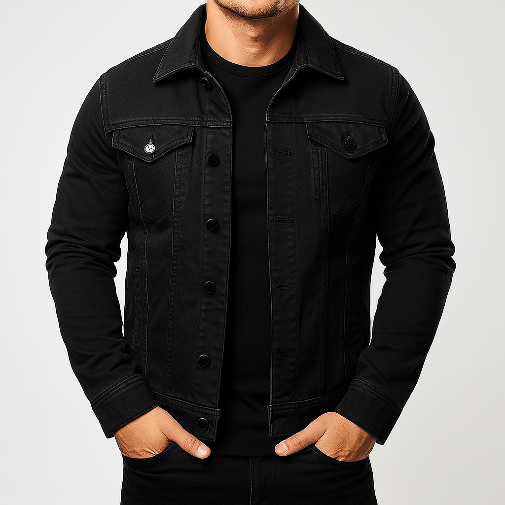 Men's Casual Plain Denim Jacket