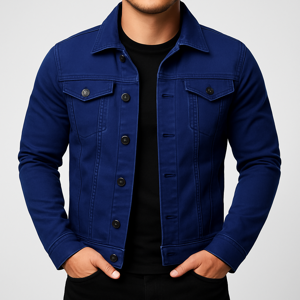 Men's Casual Plain Denim Jacket