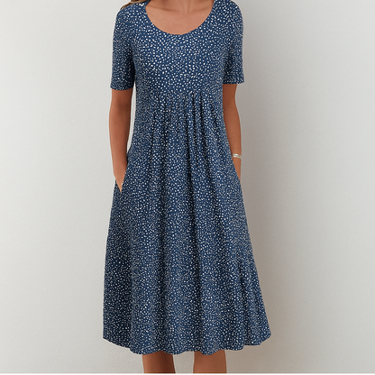 Effortless Vintage Summer Dress with Floral Ruffles