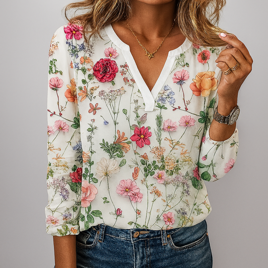 Blusa casual con estampado floral