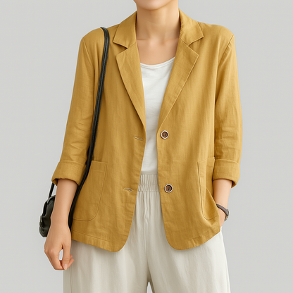Relaxed Fit Blazer in Natural Fibres