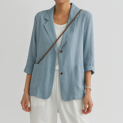 Relaxed Fit Blazer in Natural Fibres