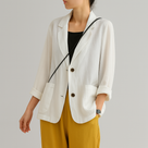 Blazer dalla vestibilità morbida in fibre naturali
