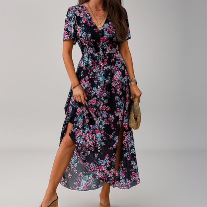 Midi Dress with Floral Print