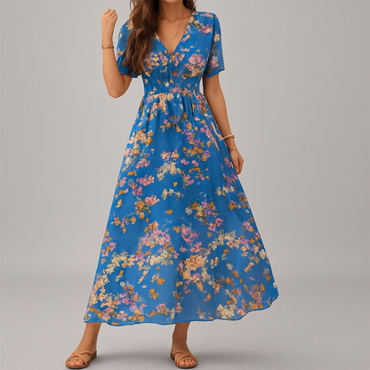 Midi Dress with Floral Print