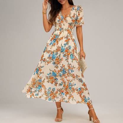 Midi Dress with Floral Print