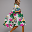 Robe midi ample à imprimé floral