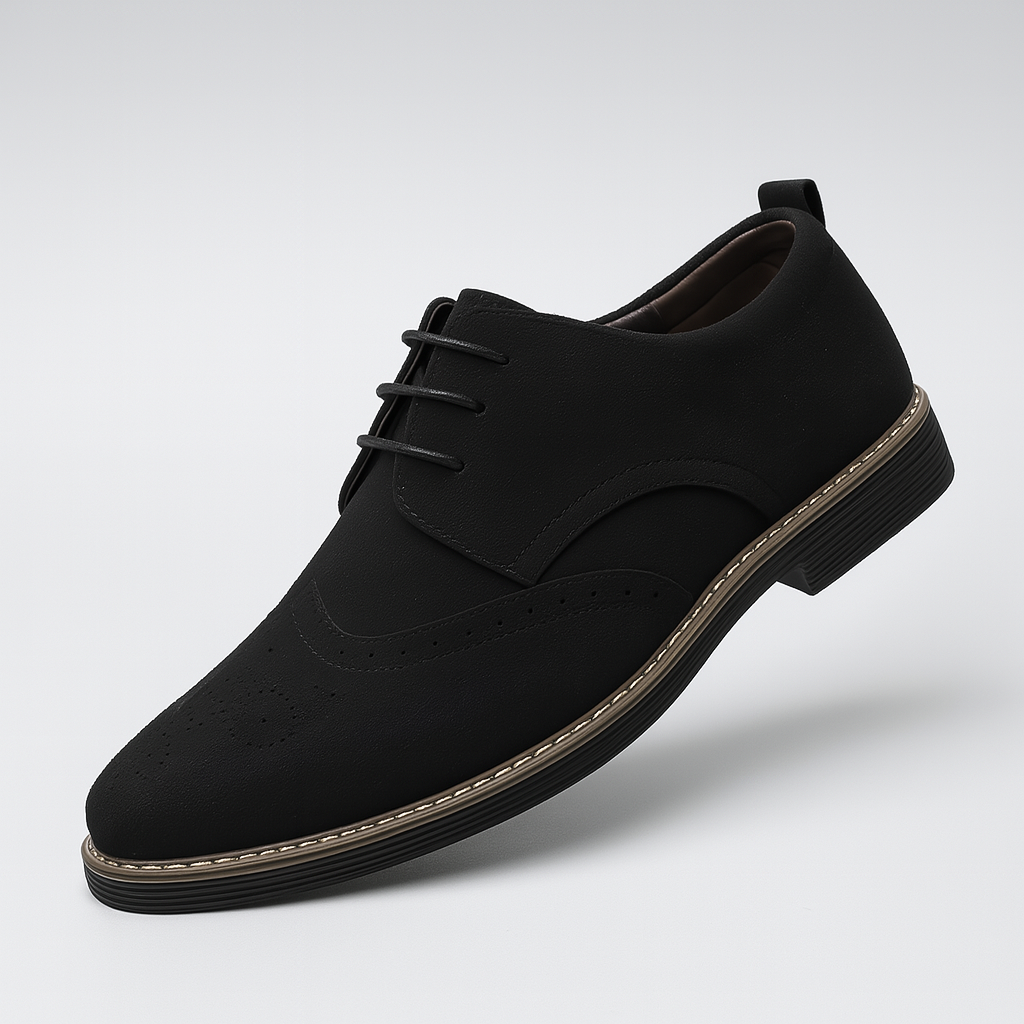 Zapatos Oxford de ante con detalle de brogue