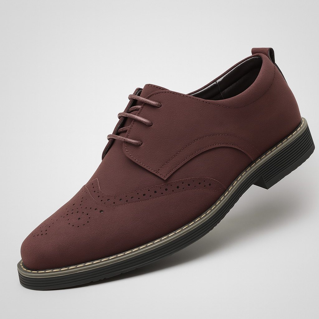 Zapatos Oxford de ante con detalle de brogue