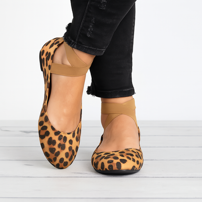 Bailarinas de ante con tiras elásticas