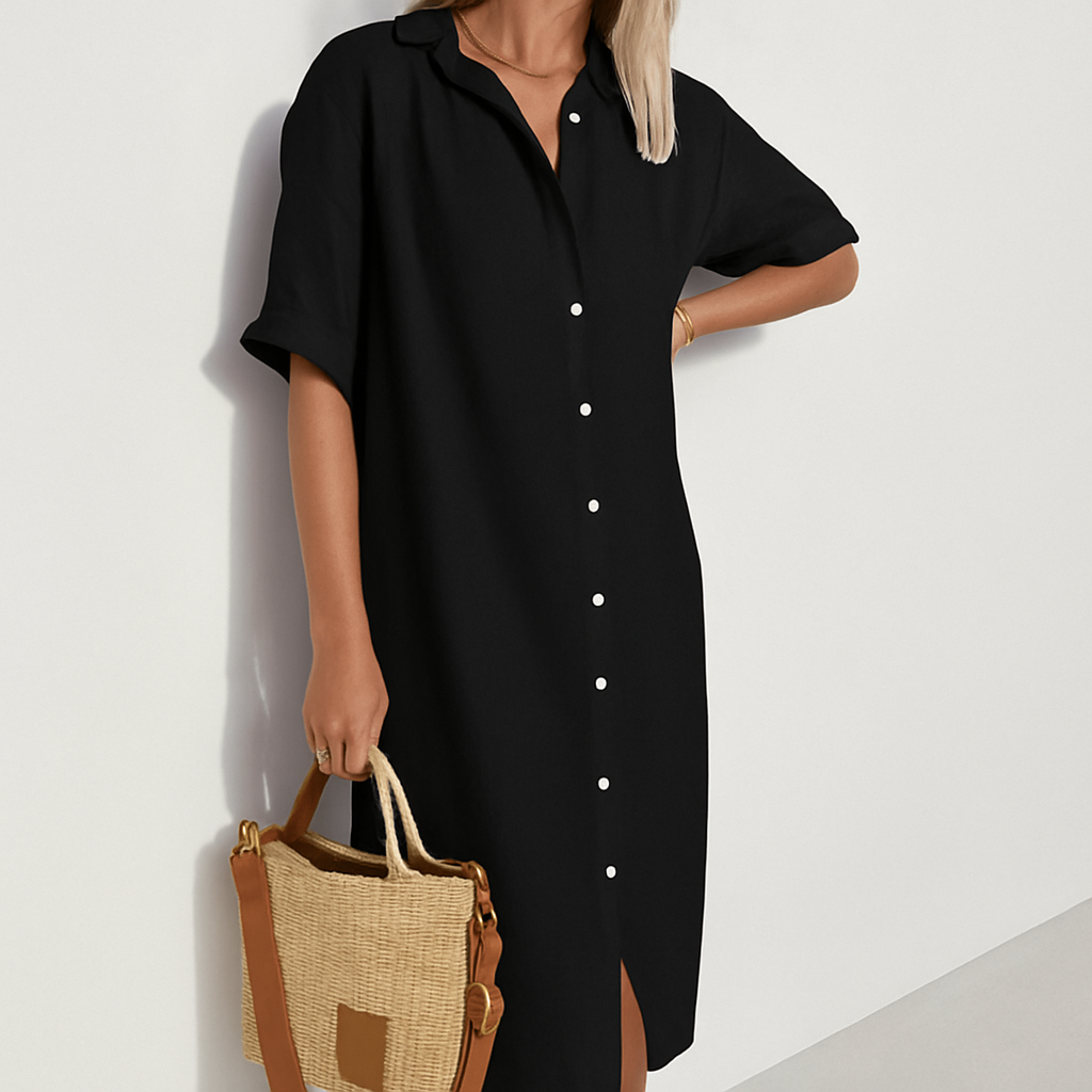 Vestito camicia da donna in lino