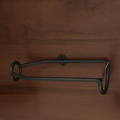 Set of 5 elegant wall-mounted iron wine racks