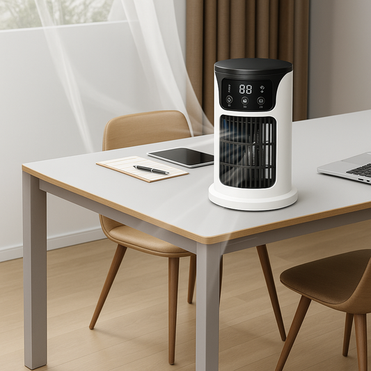 Aire acondicionado portátil 3 en 1 USB 2026 con humidificador y luz ambiental
