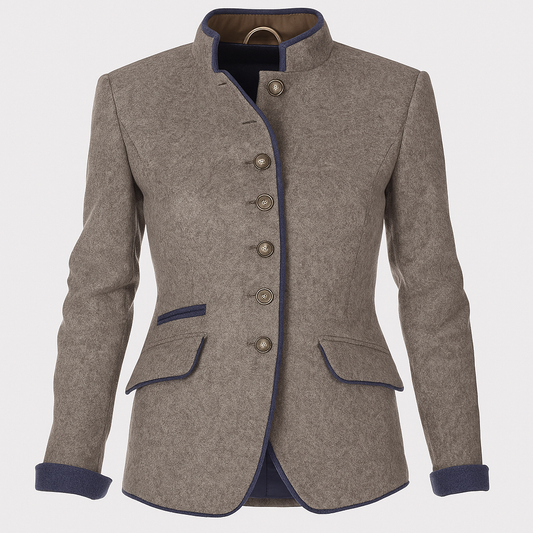 Chaqueta para mujer con mangas largas - Capa sólida elegante
