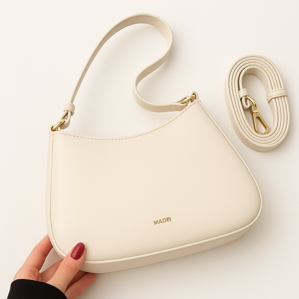 Bolso bandolera de cuero sintético con correa ajustable