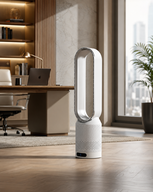 Ventoinha de torre purificadora de ar 3 em 1 com purificador de ar | Oscilação e ecrã tátil LED