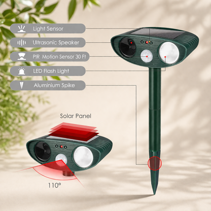 Sunblock Animal Repellent | Ultrasonic, Drives Away Rabbits | Garden