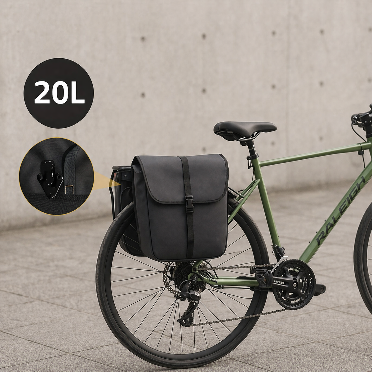Sacoche arrière de vélo | Imperméable, grande capacité | Durable, à fixer sur le porte-bagages