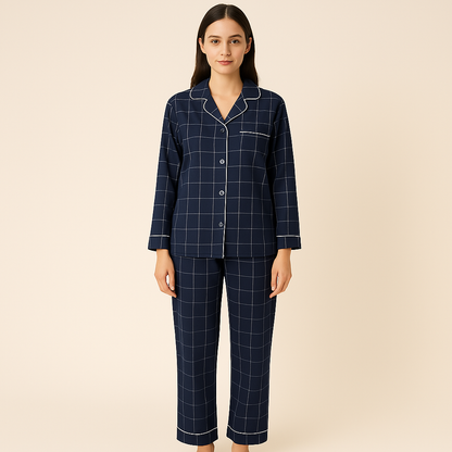 Pyjama set with shirt and button closure - Rex