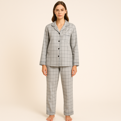 Pyjama set with shirt and button closure - Rex