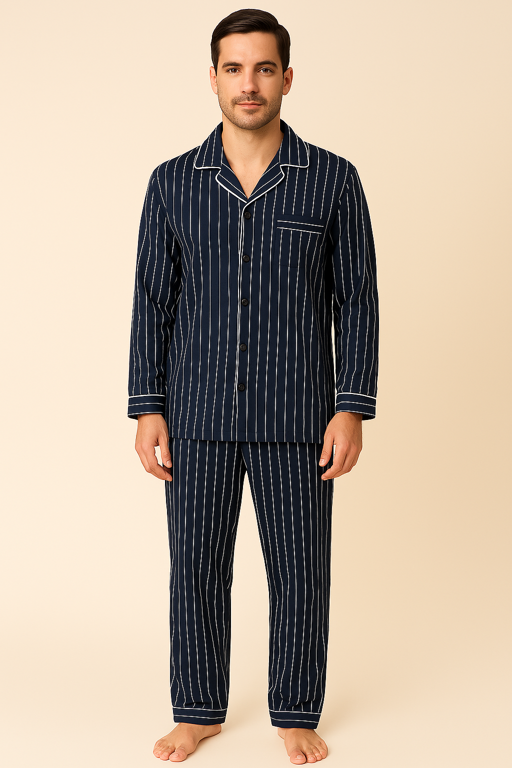 Pyjama set with shirt and button closure - Rex