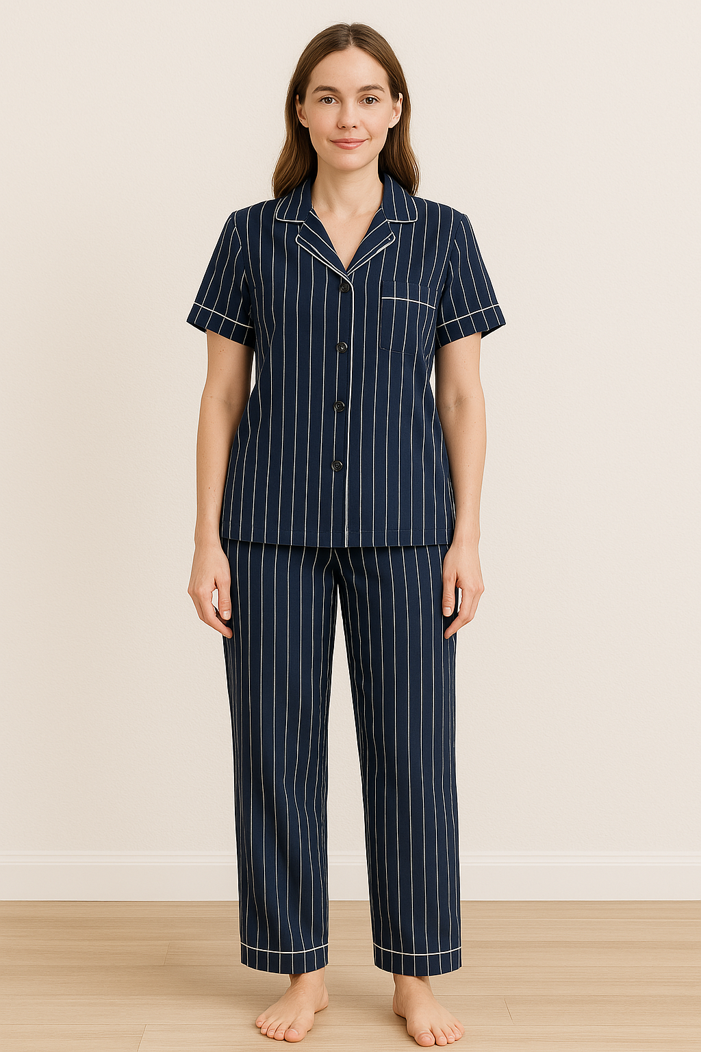 Pyjama set with shirt and button closure - Rex