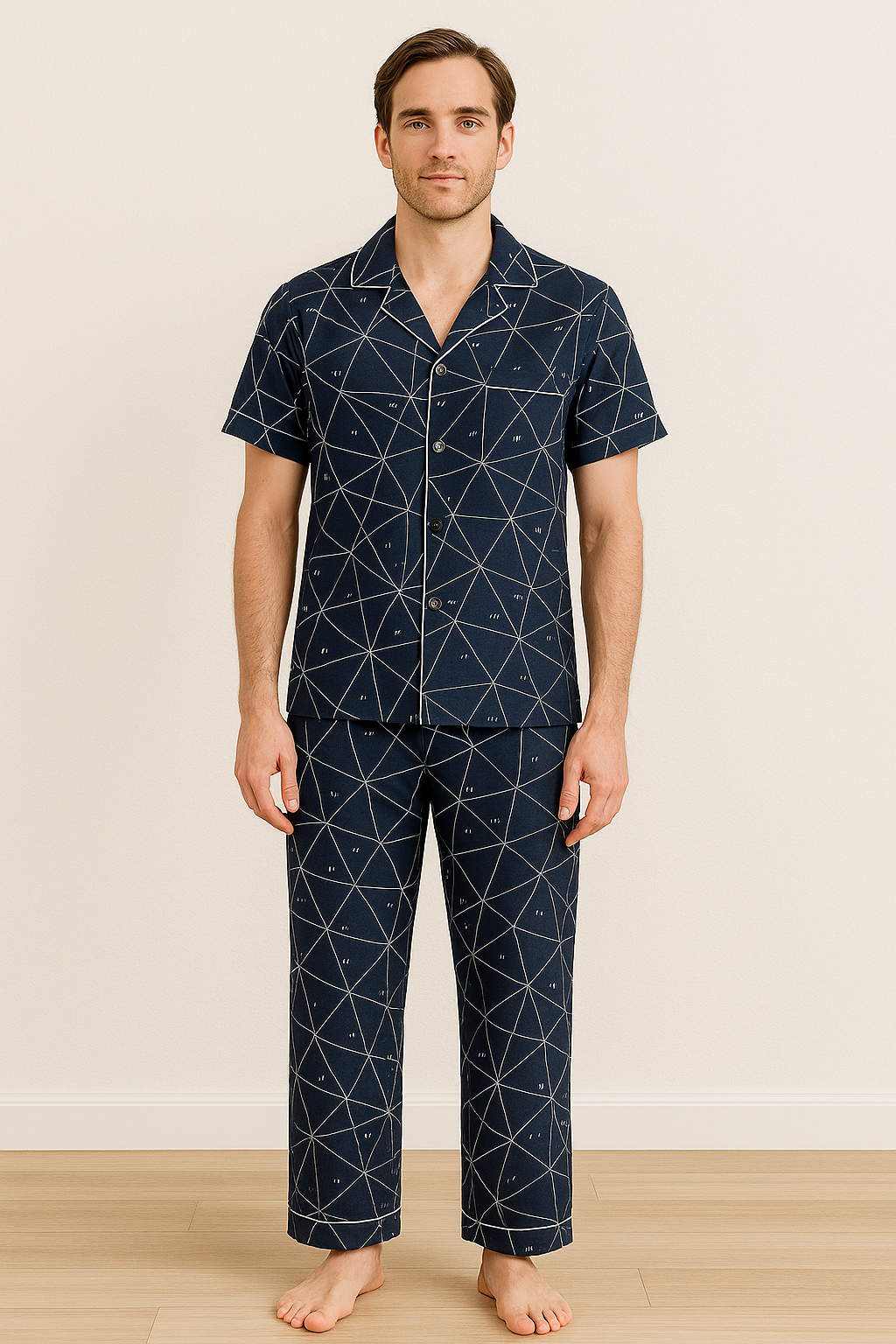 Pyjama set with shirt and button closure - Rex