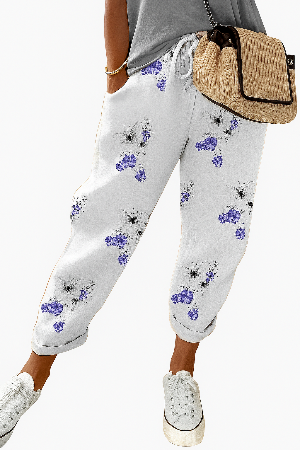 Loose, printed women's trousers