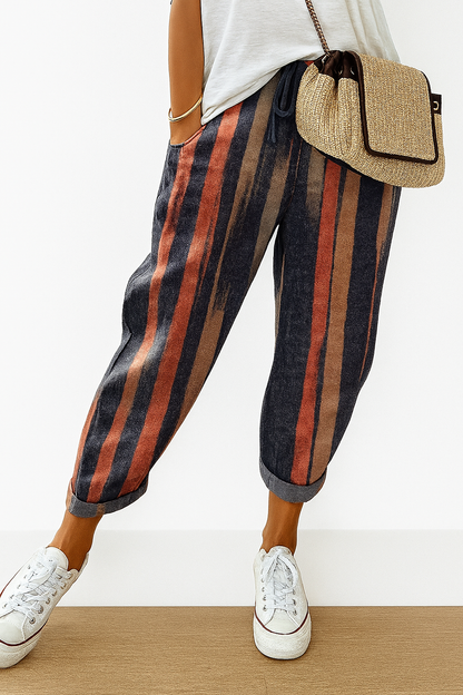 Loose, printed women's trousers