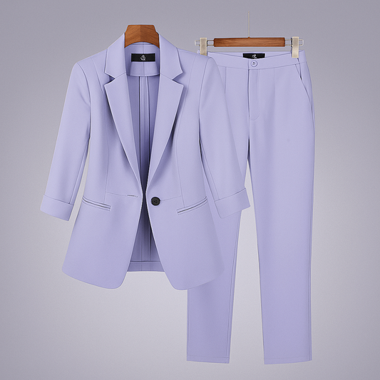 Conjunto formal de traje para mujer con blazer y pantalones