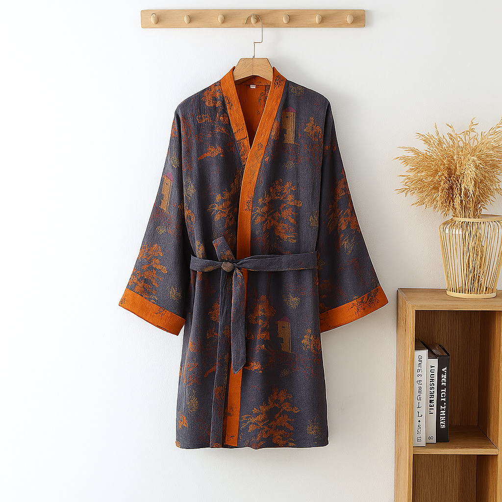 Lightweight Cotton Kimono Robe for Men