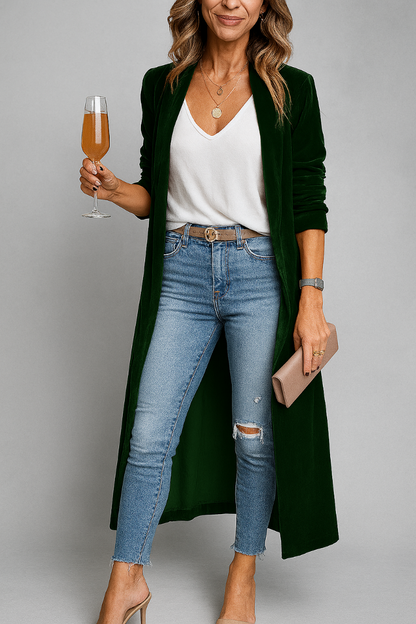 Long Fabric Coat for Women