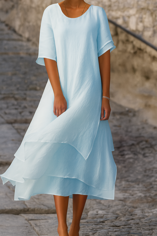 Vestido Chic Block con abertura