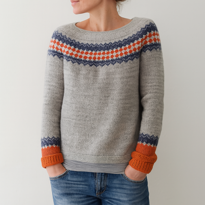 Retro Cable Knit Jumper for Women