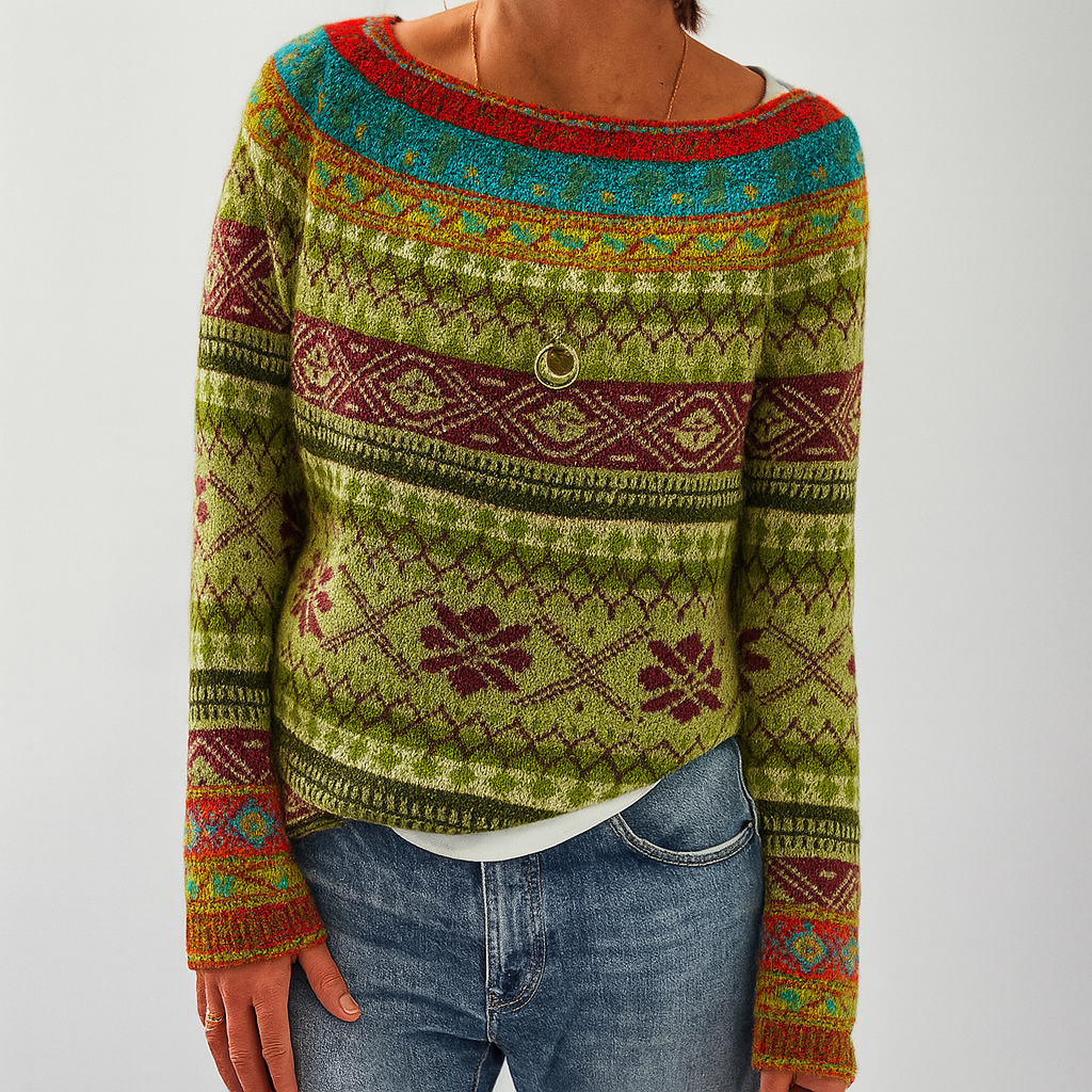 Retro Cable Knit Jumper for Women