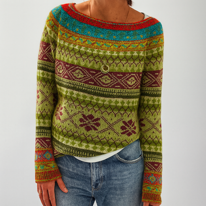 Retro Cable Knit Jumper for Women