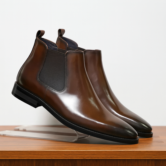Botas Chelsea de cuero genuino
