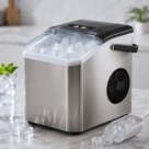 Máquina de acero inoxidable para hacer cubitos de hielo con tapa transparente para cubitos frescos